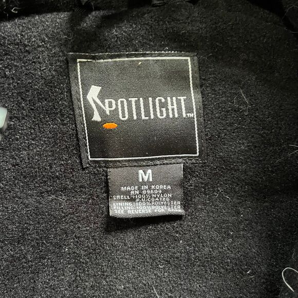 Vintage 90s Pittsburgh Steelers Full Zip Puffer Parka Jacket Big Logo Size M - Picture 5 of 7